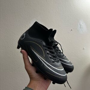 Nike Black and White Youth Soccer Cleats